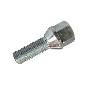 1x Radschraube M12 M14 M16 Schaftlänge 21–65mm Schwarz Silber Kegelbund Kugelbun - Bild 1 von 26