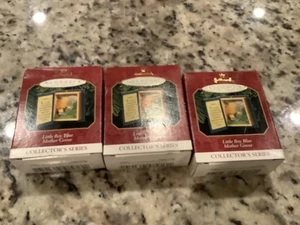 1997 Hallmark Ornament Little Boy Blue 5th In Mother Goose Series 3 Pcs - Bild 1 von 2