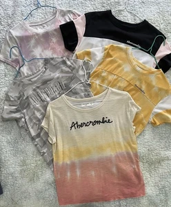 Abercrombie Kids Girls Short Sleeve Shirts Tops Lot of 5 Size 15/16 XL - Picture 1 of 18