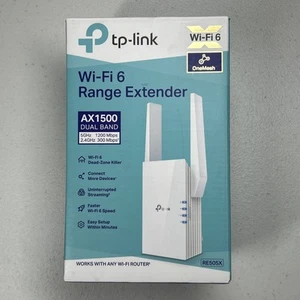 TP-LINK RE505X AX1500 Wi-Fi 6 Range Extender White Open Box No Manual - Photo 1/14