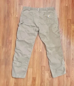 Pantalones utilitarios Carhartt Carpenter para hombre 40x30 cargo bronceado calce relajado pantalones de trabajo - Imagen 1 de 5