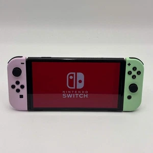 Nintendo Switch OLED Video Game Console HEG-001 Pastel Purple / Pastel Green - Picture 1 of 20