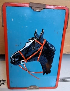 Vintage Pferderasur klappbarer Spiegel, Seife, Tasse & Pinsel! Schön! - Bild 1 von 8