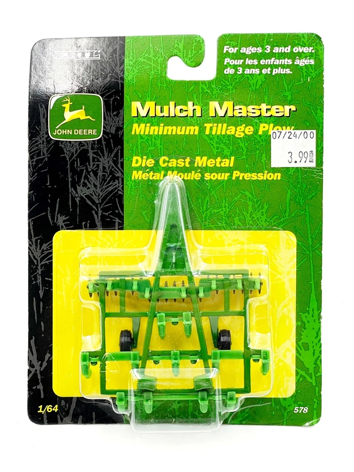 Ertl John Deere Mulch Tiller Diecast 1 64