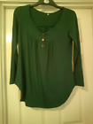 Ladies Floaty  Green Long Sleeve  Top Size 16