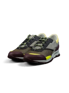 Tenis de corredor Lanvin de terciopelo blancas y negras para hombre - Imagen 1 de 6