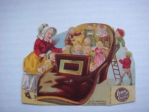 LÖWE KAFFEE ALTE FRAU IM SCHUH C1920 GUT, SERIE VON 30 KARTEN - Bild 1 von 3