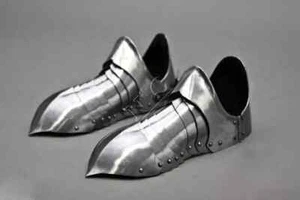 Medieval Steel Armor Shoes ~ Functional Armor Larp Templar Knight Warrior Shoes - Picture 1 of 4