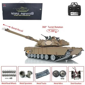 Heng Long 1/16 7.0 RC Tank 3918 Abrams W/360° Rotate Barrel Recoil Metal Tracks - Picture 1 of 12