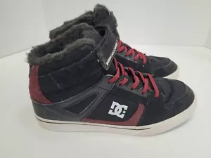 DC Shoes Skateboard Spartan High Wnt Youth Black/Burgundy Size US 7 EUR 39 WARM - Picture 1 of 6