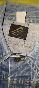 Maverick Vintage Unisex Men Black Label Denim Jacket - Picture 1 of 8