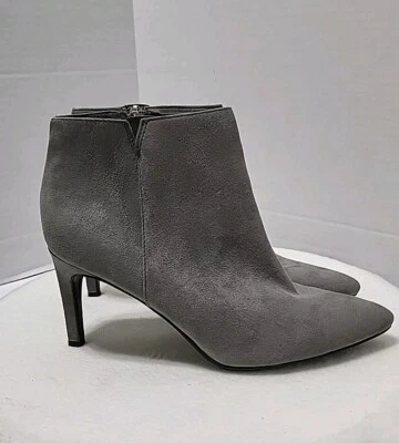 SAM & LIBBY Botines Talla 9 Tacones de Aguja Gris Gamuza Nuevos sin Caja Foto 1 de 4