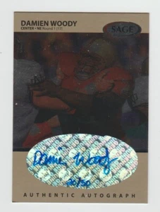 DAMIEN WOODY 1999 Sage PLATINUM Autograph #A50 SP RC AUTO #20/50 Patriots ESPN - Picture 1 of 1