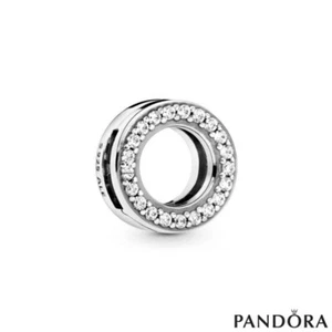 New 100% Genuine Pandora Silver Reflexions Circle of Pave Clip Charm 798600C01 - Picture 1 of 11
