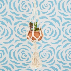 Mini olla colgante de terracota Macrame - Imagen 1 de 4