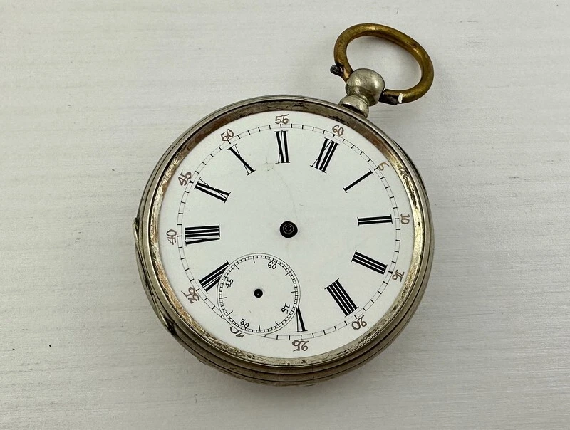 Reloj Bolsillo Breguet Antiguo Suizo Art Deco Plata Cuerda Llave para REPARACIÓN Foto 1 de 4