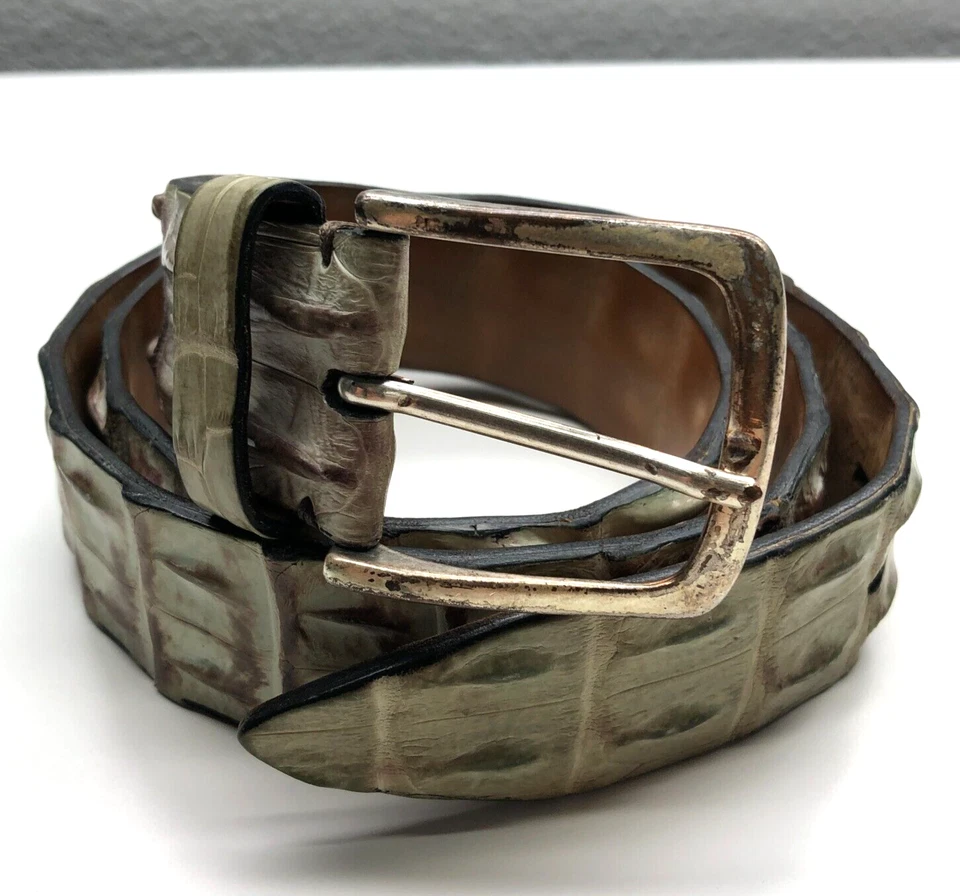 Пояс мужской Fausto Colato Milano 5144 многоцветный размер 100 крокодиловая кожа сделано в Италии - Изображение 1 из 4