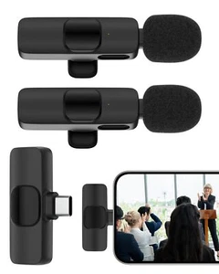 2024 Professional Wireless Lavalier Microphone for Iphone 15 Pro Max, Ipad, Andr - Picture 1 of 7