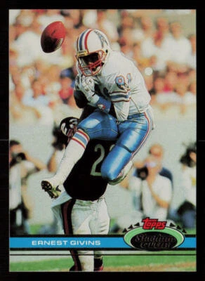 1991 Stadium Club #389 Ernest Givins Houston Oilers Football Card - Image 1 of 2