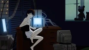 Anime lain iwakura serial experiments computer legs Playmat Gaming Mat Desk - Picture 1 of 1