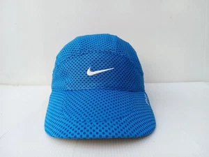 NIKE DRI-FIT Cap Hat Deep blue Colorful Full Mesh White logo - Picture 1 of 6
