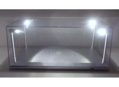 VITRINE + 4x LED Klarsichtbox Modellautos Leerbox Leervitrine g Triple9 für 1:18