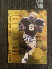 1993 Classic Four Sport Collection Gold Jerome Bettis RC  Auto 420/3900