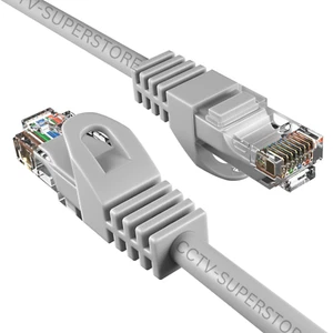 30ft Cat6 Ethernet Cable RJ45 UTP LAN Patch Cord Gaming Streaming Internet Grey - Picture 1 of 7