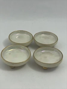 Schallplatte Deutschland HP Fuß Salz Dip 4er Set perlmutt opalisierend rund signiert - Bild 1 von 4