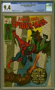 Amazing Spiderman #97 (1971) CGC 9.4 (NM) OW-WHITE PAGES DRUG STORY K - Bild 1 von 1