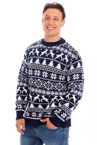 Nuevo Unisex Navidad Saltador Novedad Hadas Retro Hombres Mujeres Santa Navidad Suéter - Imagen 1 de 7