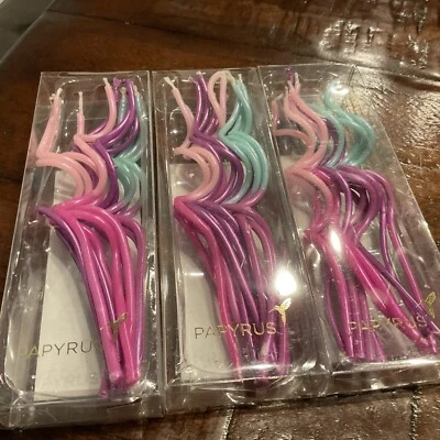 Papyrus Birthday Candles, Pink Purple Green Swirl (36-Count) (3-Boxes) NIB - Image 1 of 2