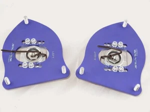 MINI Cooper R50 R52 R53 Silver Project Adjustable Top Mount Camber Plates BLUE - Picture 1 of 5