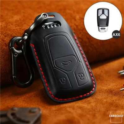 CAROCASE Custodia cover chiave premium per Audi A1 A3 A4 A5 A7 Q3 Q5 chiave Keyless Go