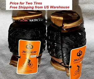 (2 Pack) Fat Bike Folding Tire 20x3.0" 20x4.0" 60TPI JILUER Bike Ebike Snow - Picture 1 of 13