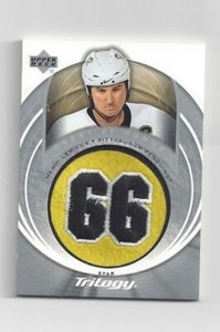 MARIO LEMIEUX LTD EDITION PATCH CARD (2 VERSIONS) TRILOGY HKY 2003-04