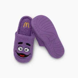 McDonald's McDonaldland Grimace Slippers - Purple - NEW - Large Size - Picture 1 of 5