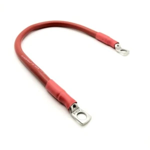 12'' Inch 30cm Battery Earth Power Lead Strap - 25mm² 170 Amp Cable Red Black - Picture 1 of 2