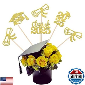 12 PCS Class of 2025 Graduation Centerpiece Sticks Decorations Congrats Grad - Picture 1 of 5