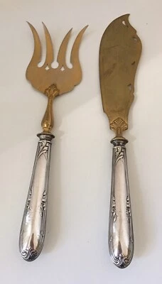 Couverts à poisson Argent fourrés style Louis XVI - Photo 1/4