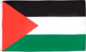 BANDIERA PALESTINA 150X90Cm - GRAN BANDIERA PALESTINESA 90 X 150 Cm Poliestere L - Foto 1 di 12