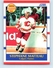 1990-91 Score American Stephane Matteau RC Calgary Flames #381