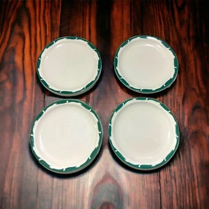 4er Set Syrakus Hergestellt in den USA Wintergrün Wave Crest Restaurant Essteller 9" MCM - Bild 1 von 12