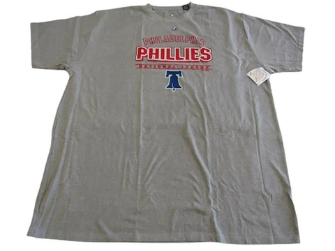 NEW Philadelphia Phillies Mens Sizes 3XL-5XL-6XL-Tall Gray Shirt Cover