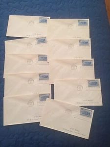 10 FDC uncacheted and ready to paint - all addressed TRAINS B and O Railroad - Picture 1 of 1