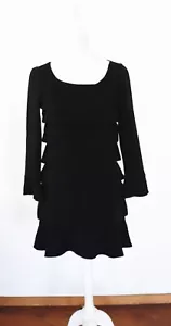 Chanel Vintage Kleid Runway Fall 2001 RTW Stufenkleid Raglanärmel schwarz FR38 - Bild 1 von 6
