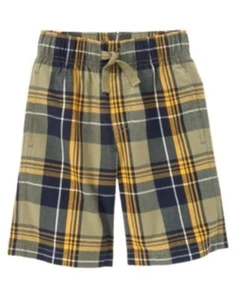 GYMBOREE BASEBALL CHAMP OLIVE PLAID SHORTS 3 4 5 6 10 12 NWT  - Picture 1 of 1