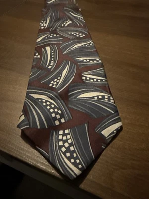 Corbata Fratelli Moda Hombre 100% Seda Azul Geométrico Abstracto Patrón Foto 1 de 2