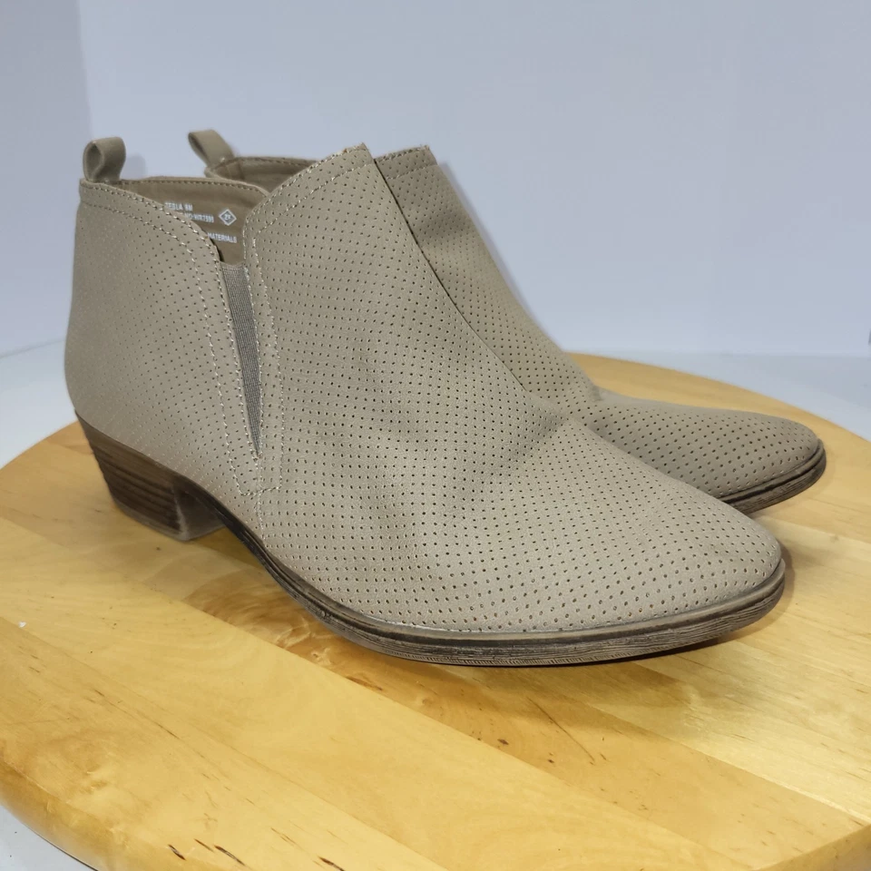 Zapatos de mujer Rampage botín talla 8M tostados hasta el tobillo 1,5" tacón bloque Tesla aspecto de malla Foto 1 de 4