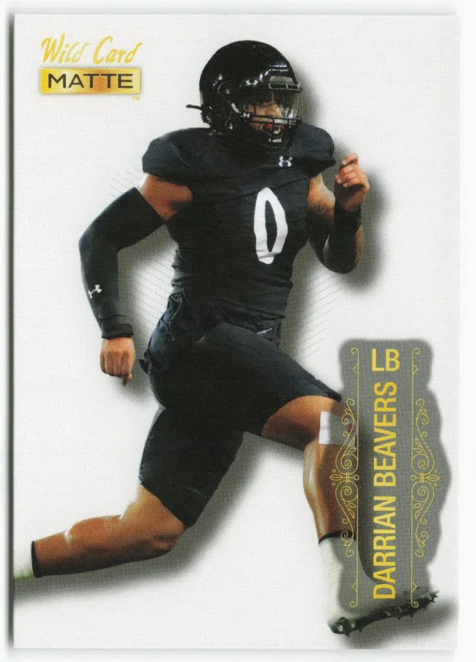 2022 Darrian Beavers Wild Card Matte White Rookie - Image 1 of 2